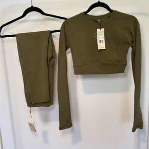 Adidas by Stella McCartney TrueStrength cropped long sleeve & 7/8 yoga leggings